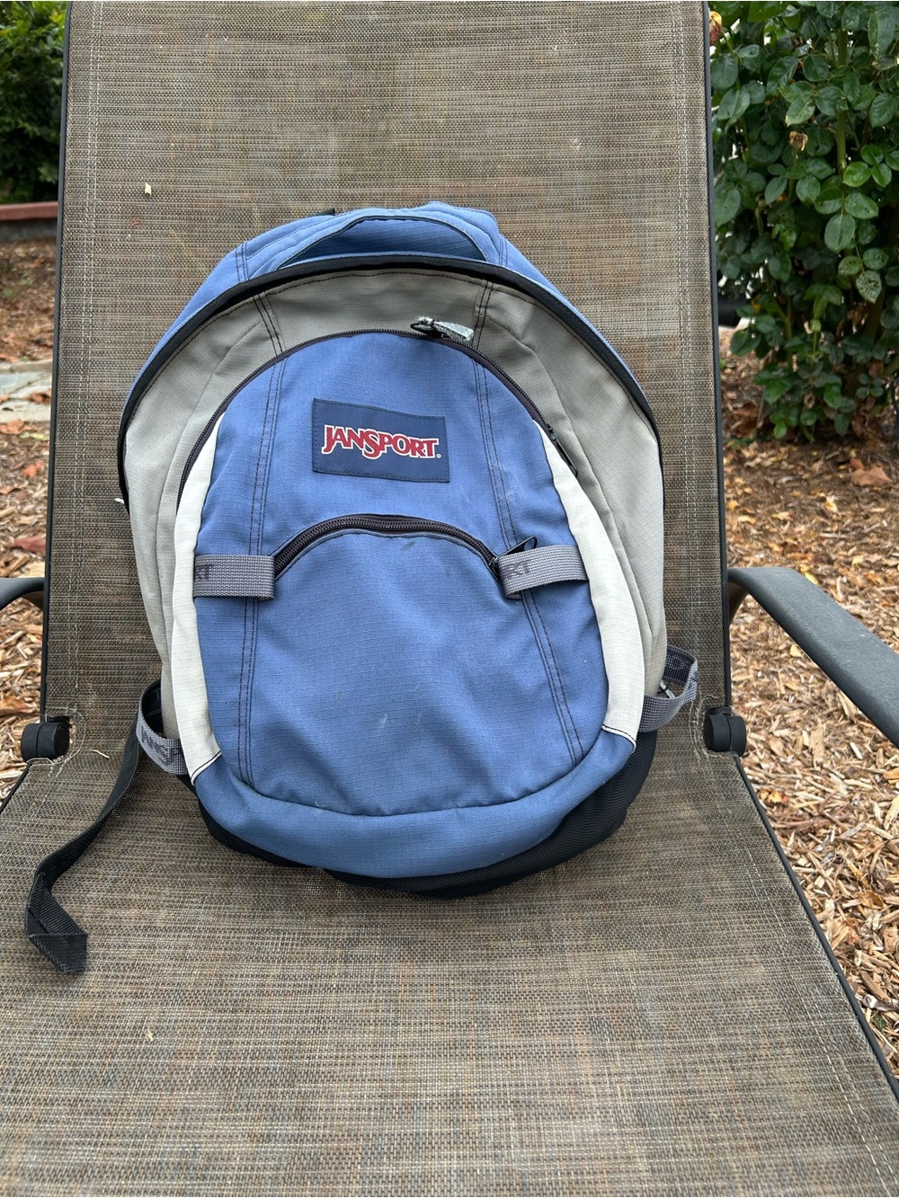 Jansport Blue and Gray Two-Tone Backpack